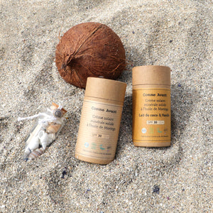 crème solaire comme avant naturel bio recyclable cosmétique soleil coup de soleil bronzage