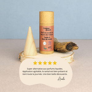 avis client sur les parfums solides tonka et bois de santal de comme avant.jpg