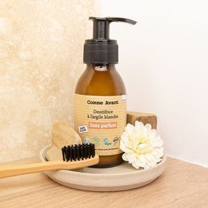 dentifrice à l'argile blanche sans parfum comme avant