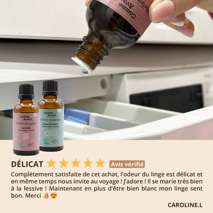 les parfums de lessive Comme Avant naturels et biodégradables.jpg