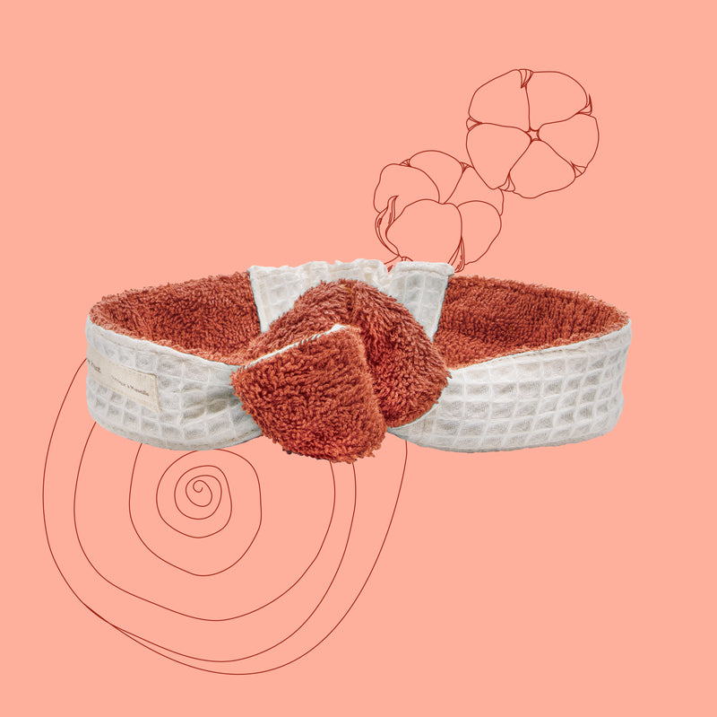 Bandeau de démaquillage – Terracotta