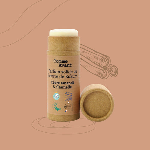 Parfum solide boisé et épicé au beurre de kokum