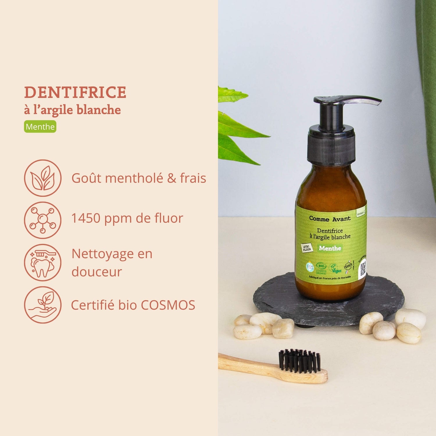 Argument dentifrice menthe comme avant