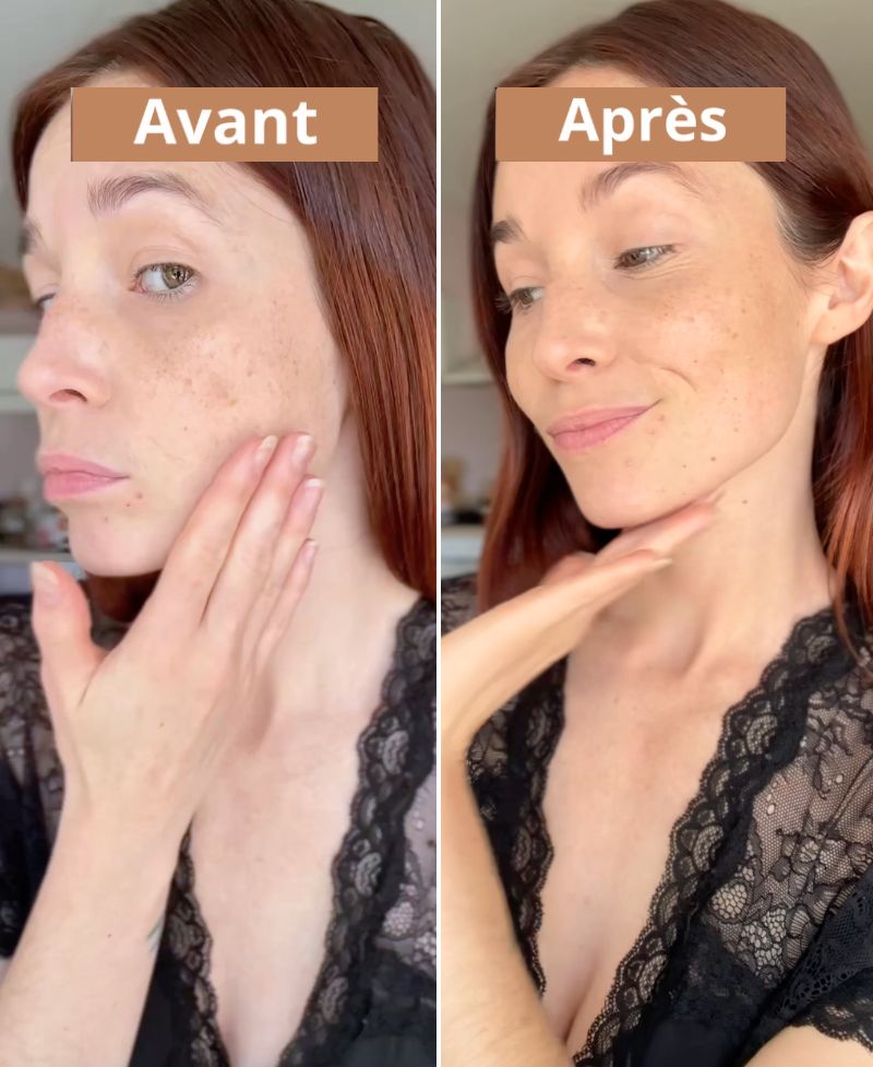 Avant et après utilisation de la routine bonne mine