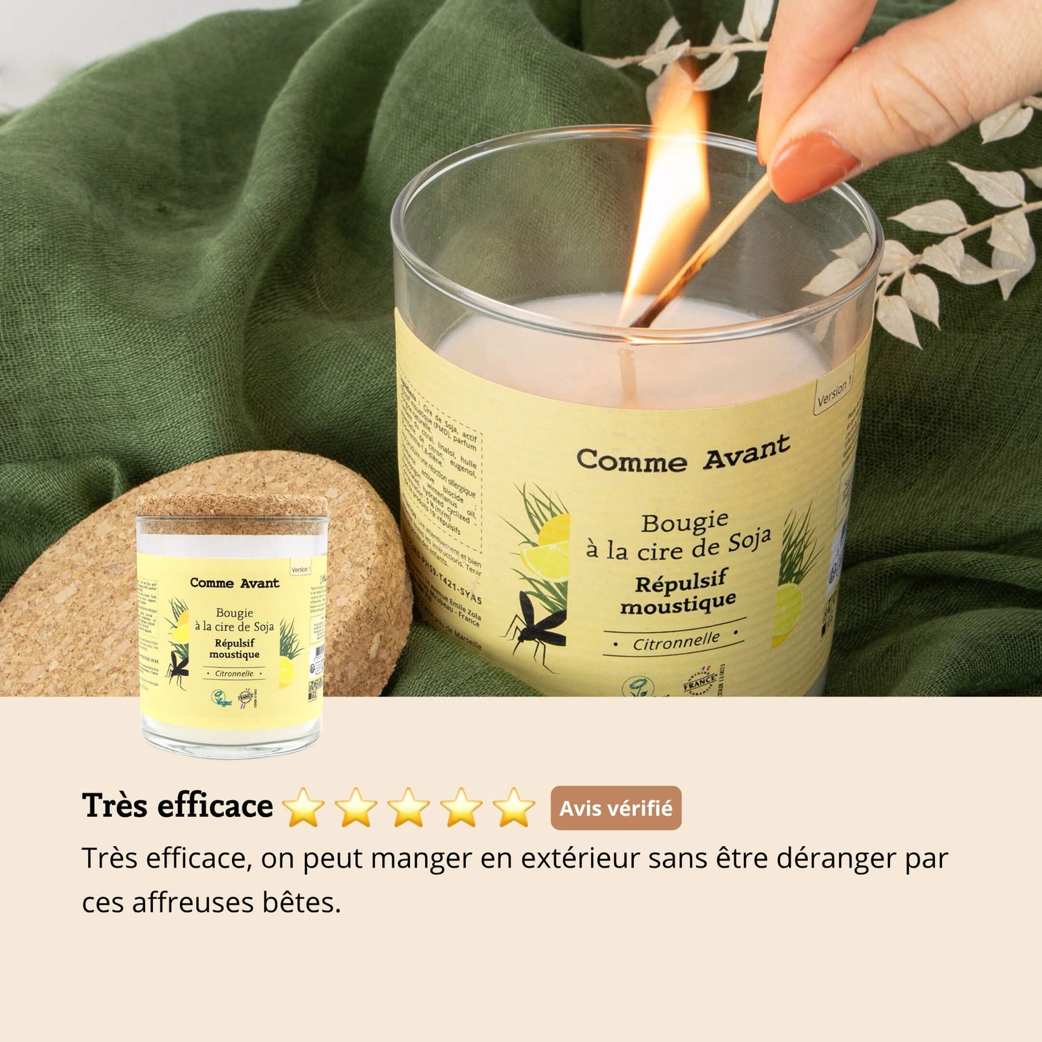 Avis bougie répulsive comme avant