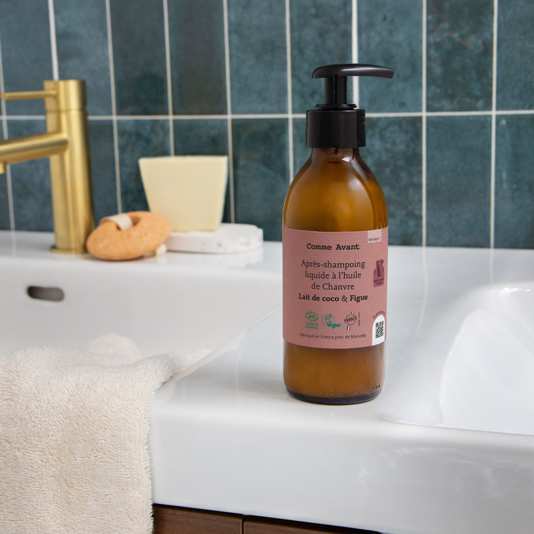 après shampoing liquide comme avant