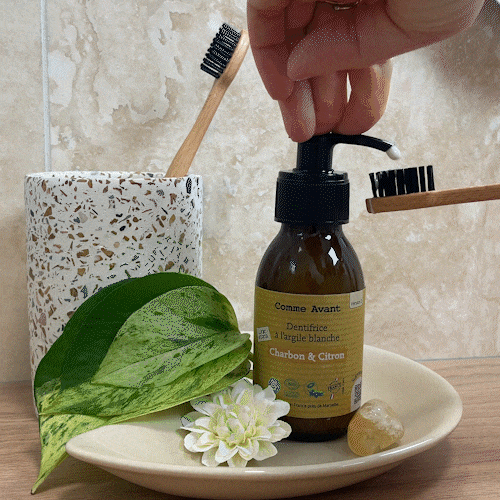 Dentifrice citron comme avant