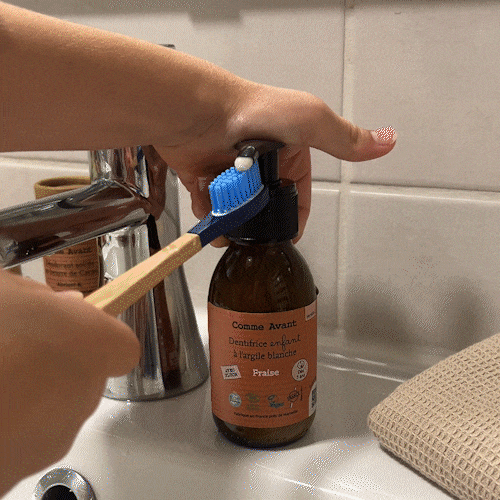 Dentifrice fraise comme avant
