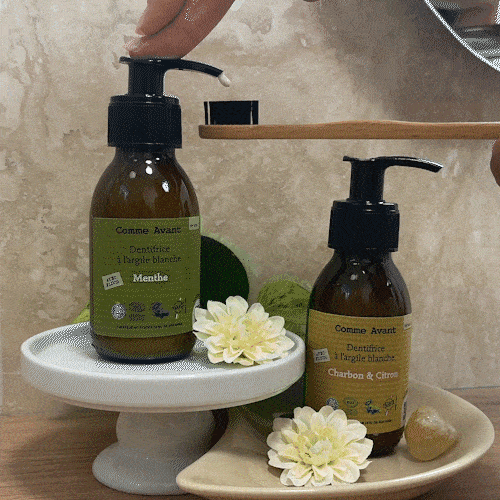 Dentifrice menthe comme avant