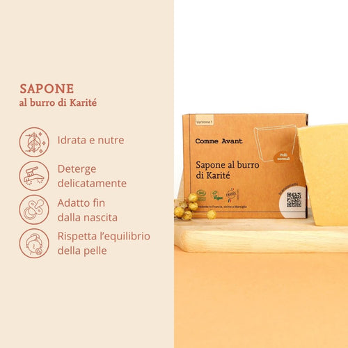 Sapone al burro di karité per pelli normali