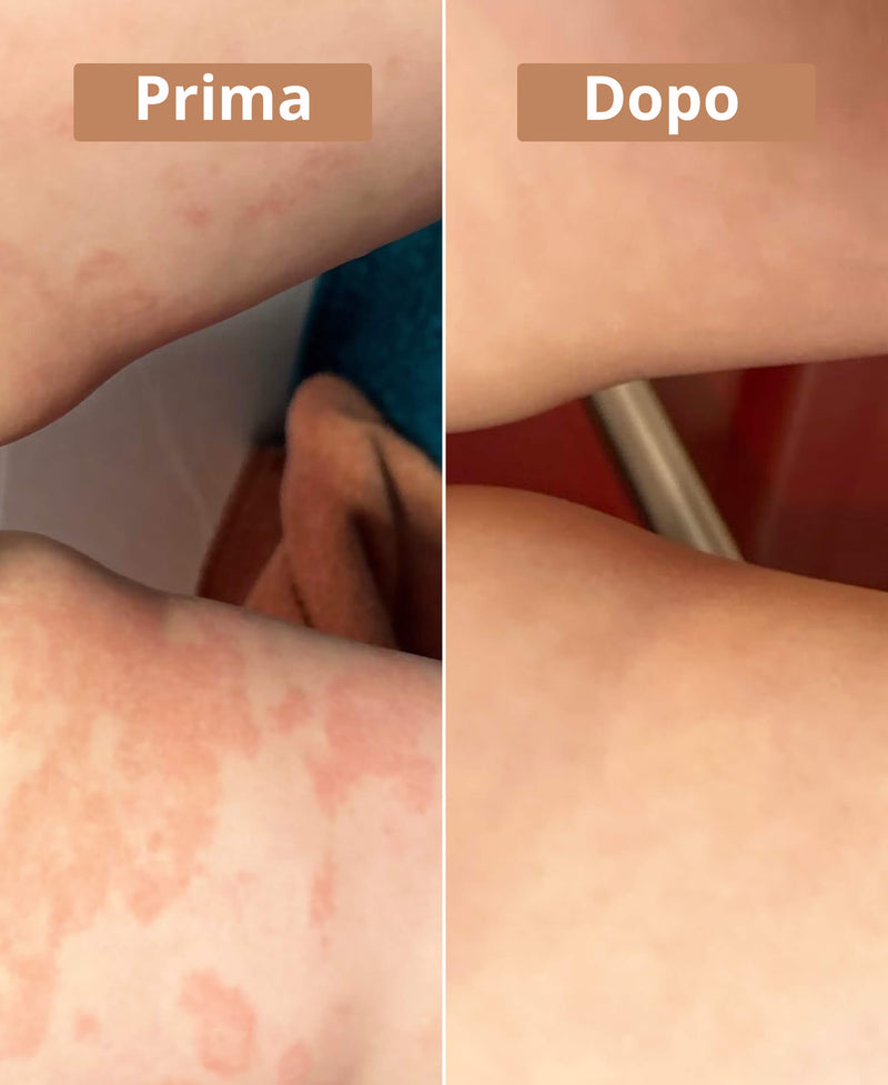 prima e dopo il sapone all'olio d'oliva Comme Avant