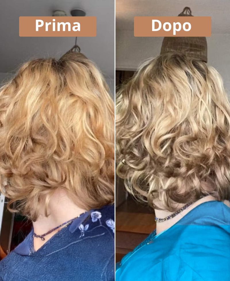 prima-dopo con pigmenti blu Comme Avant