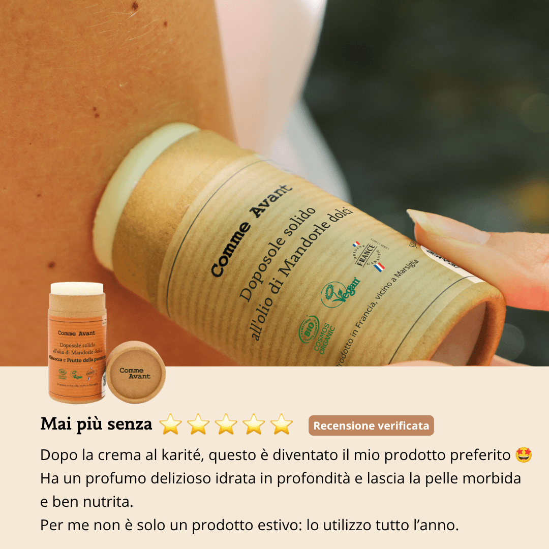 Recensione doposole solido all'olio di mandorle