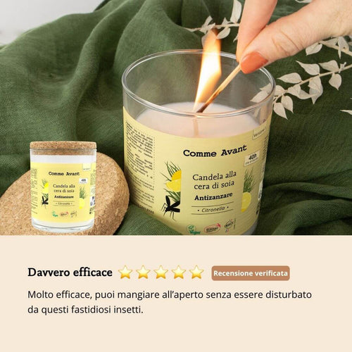 Recensione candela antizanzare alla cera di soia