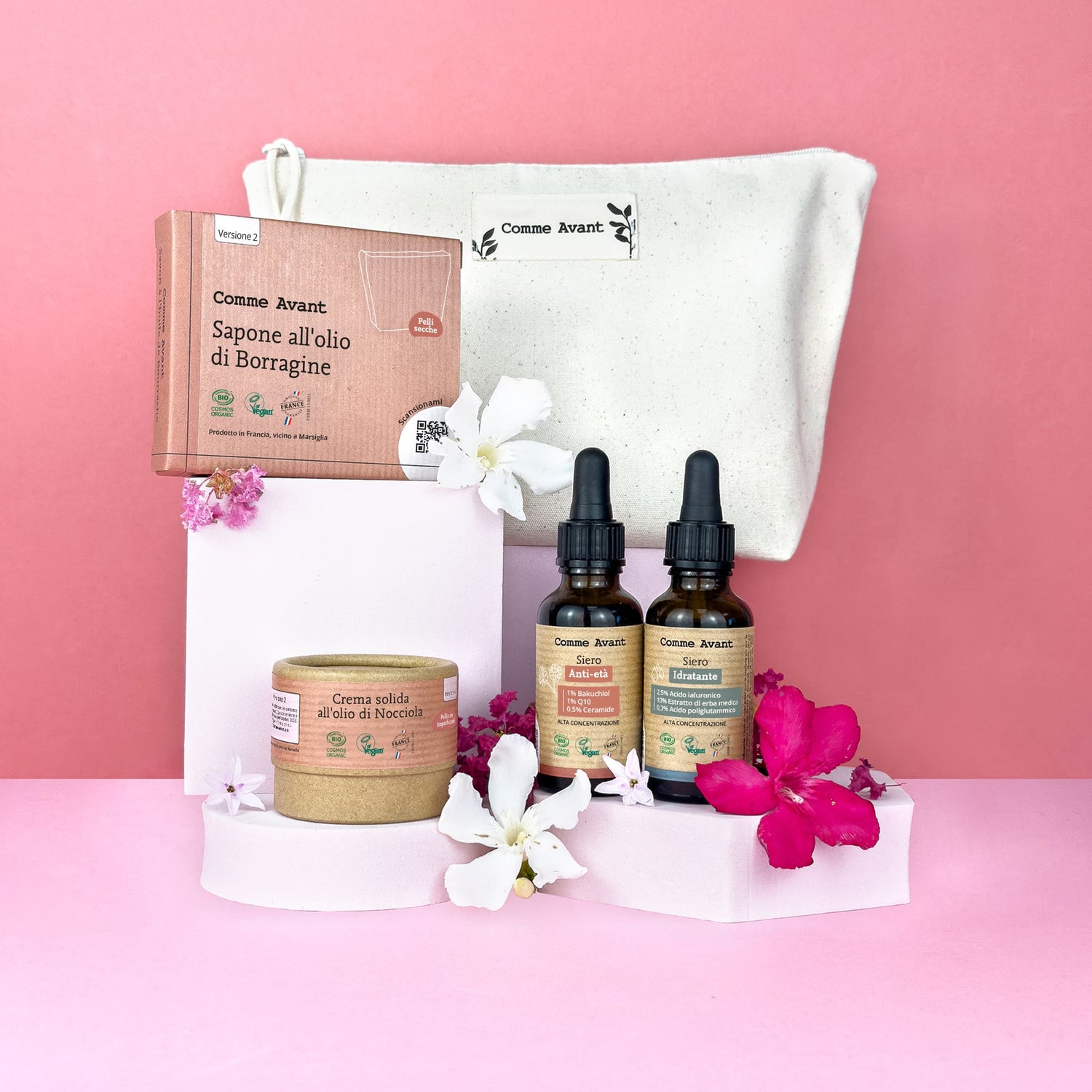 Pochette con prodotti anti-età Comme Avant
