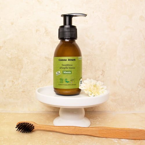 Dentifricio all'argilla bianca gusto menta con fluoro