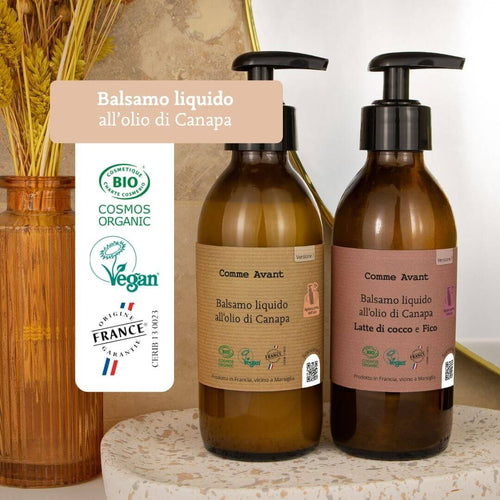 Balsamo liquido all'olio di Canapa labels