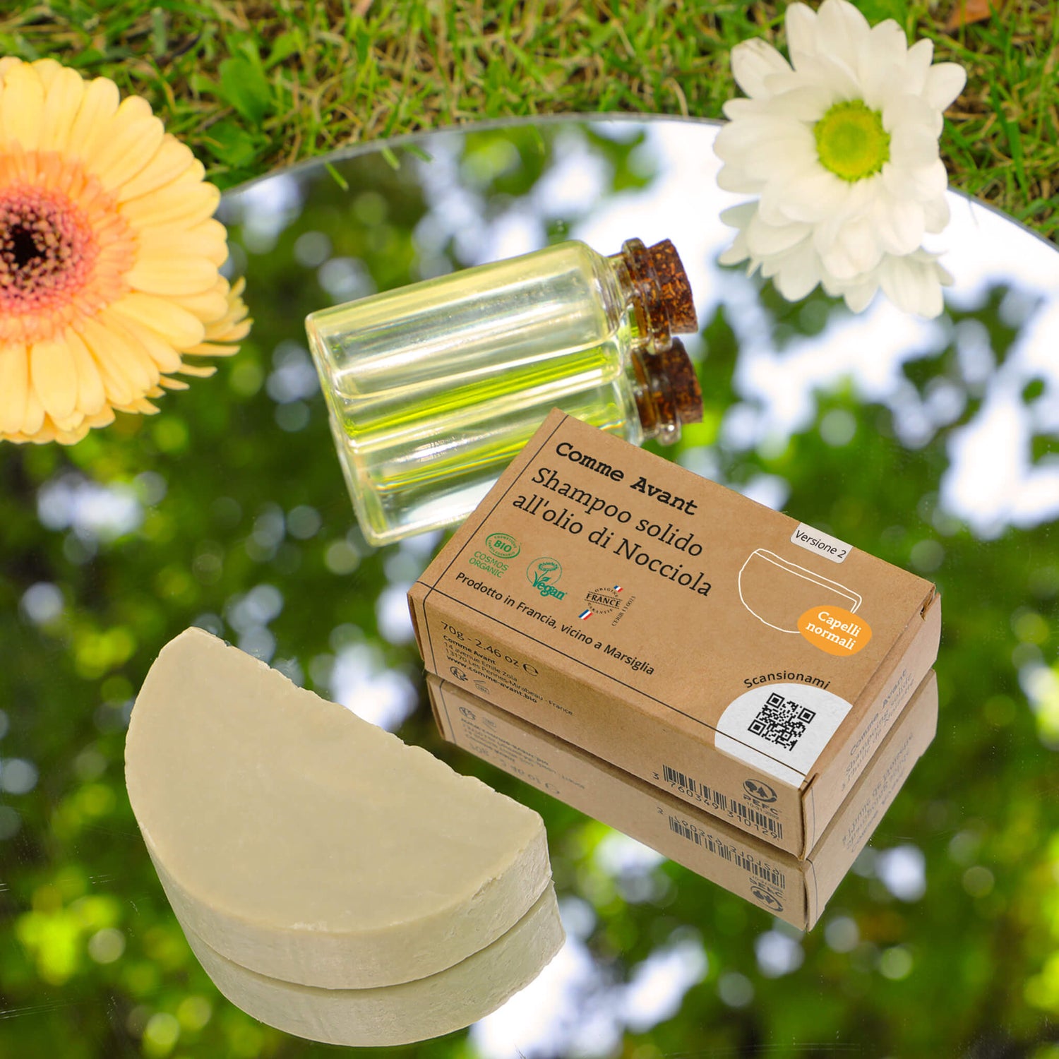 Shampoo solido biologico all'olio di nocciola Comme Avant