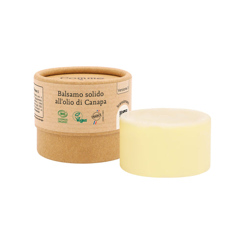 Balsamo solido biologico all'olio di canapa