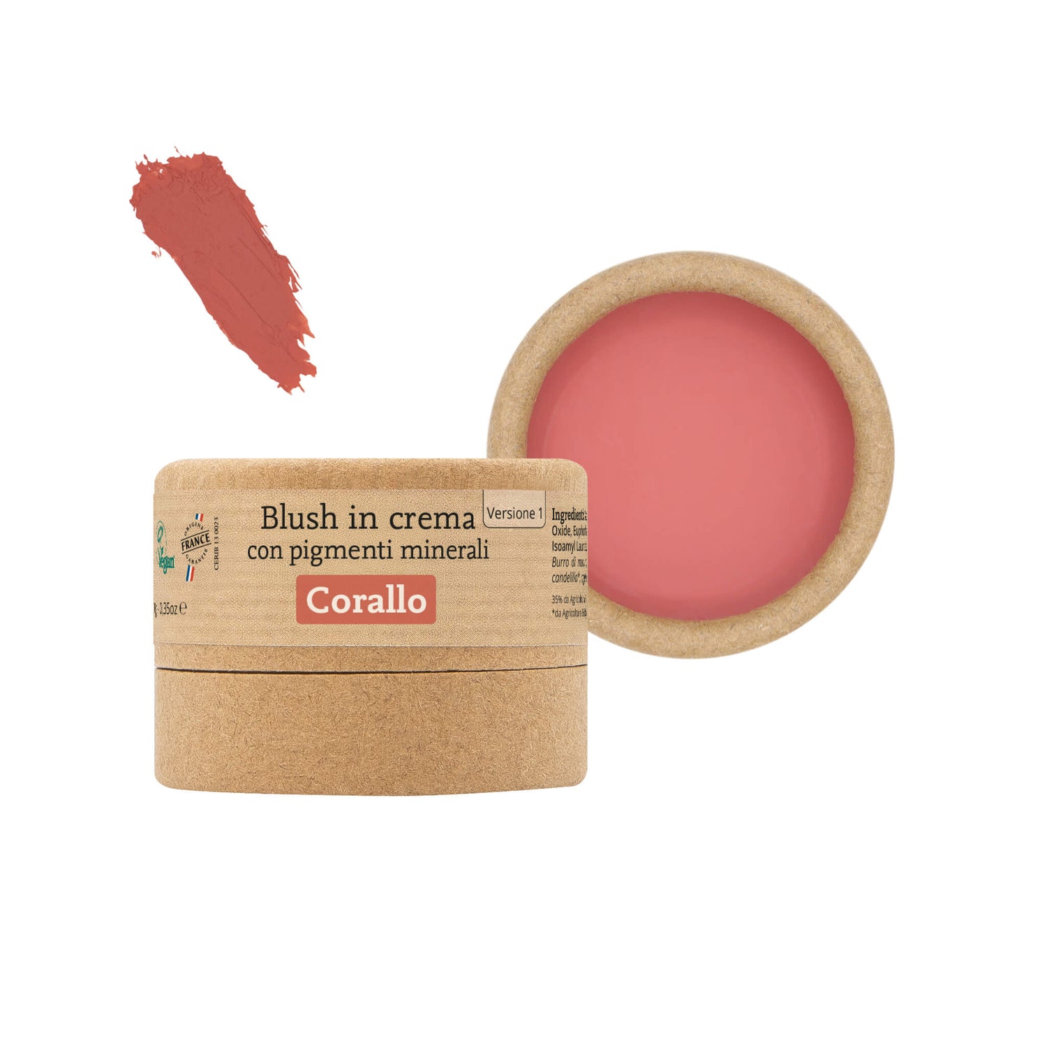 Blush in crema con pigmenti minerali corallo