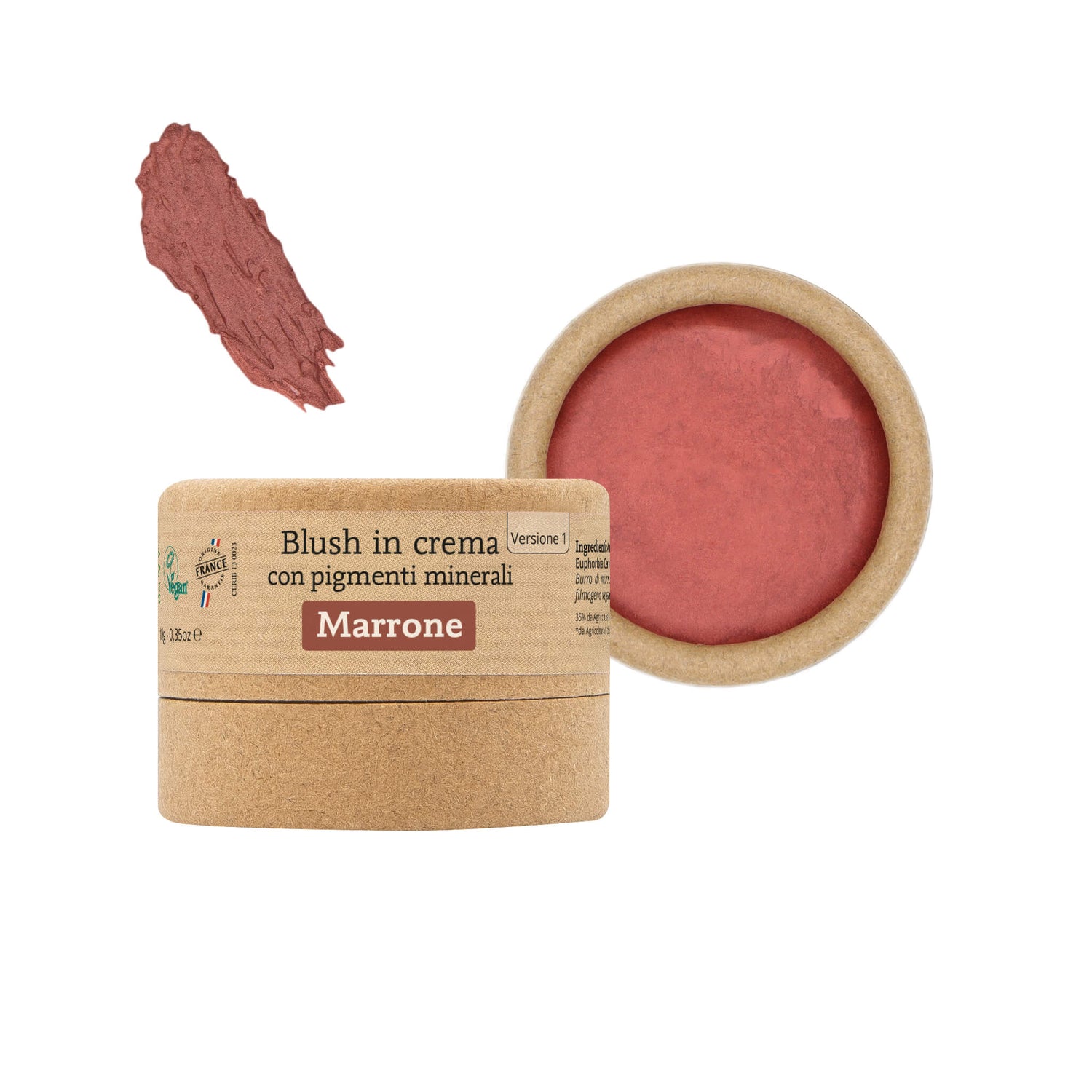 Blush in crema con pigmenti minerali color marrone