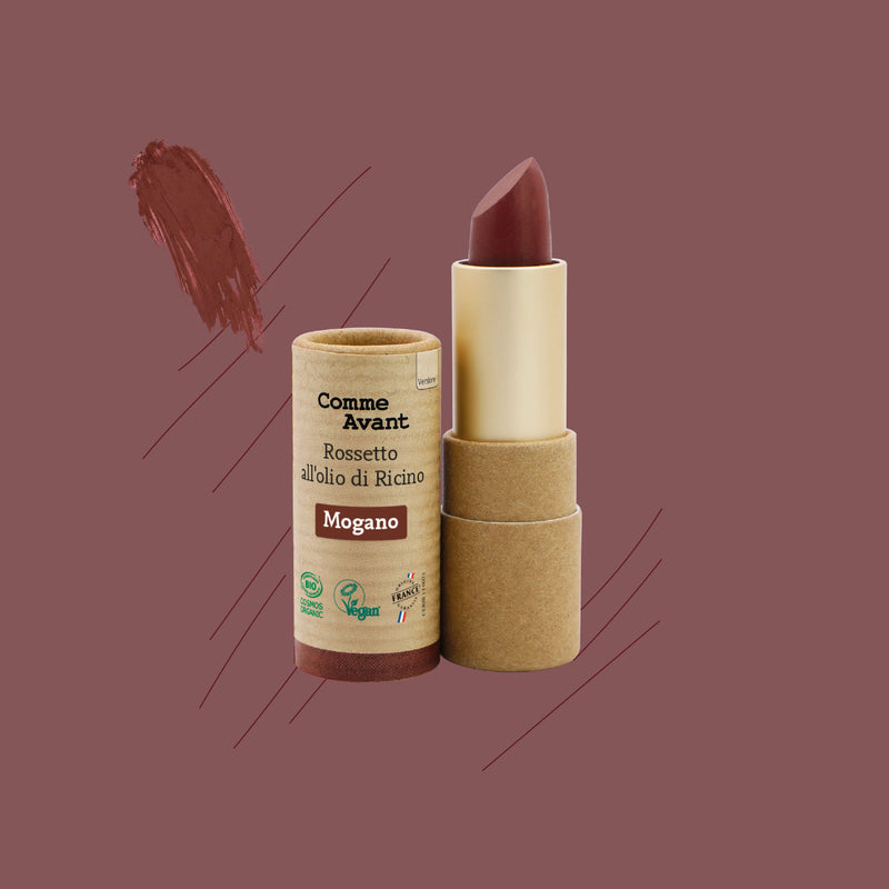 Rossetto mogano all'olio di ricino Comme Avant