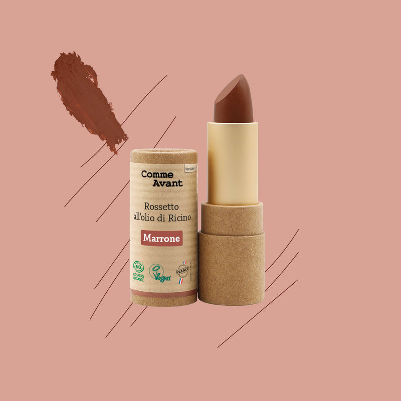 Rossetto marrone all'olio di ricino Comme Avant
