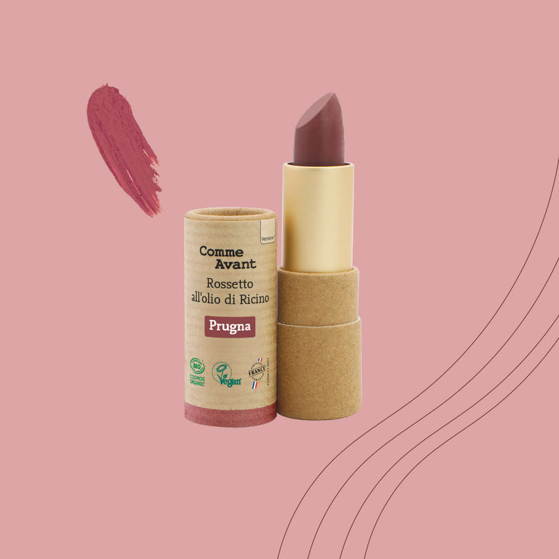 Rossetto prugna all'olio di ricino Comme Avant