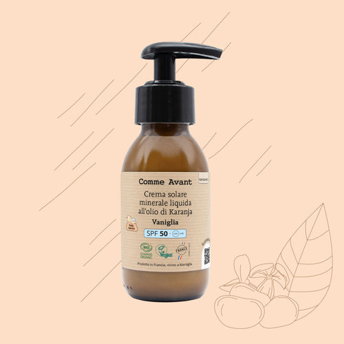 Crema solare SPF 50 alla vaniglia