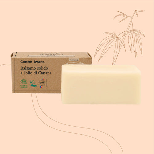 Balsamo solido all'olio di canapa