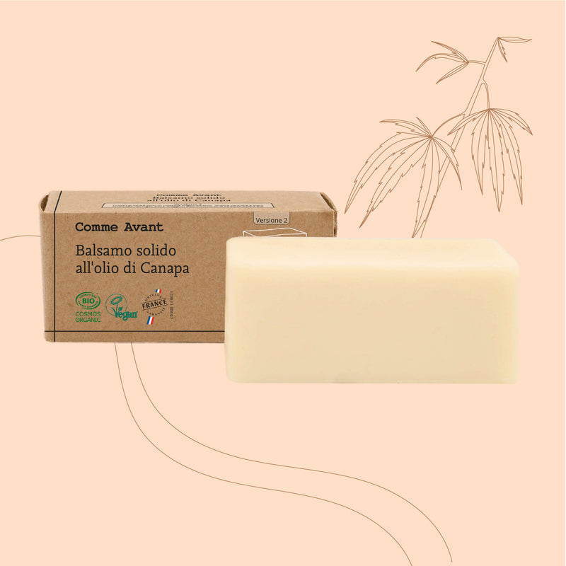 Balsamo solido all'olio di canapa