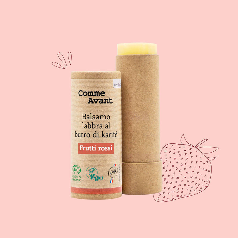 Balsamo labbra al burro di karité e frutti rossi Comme Avant