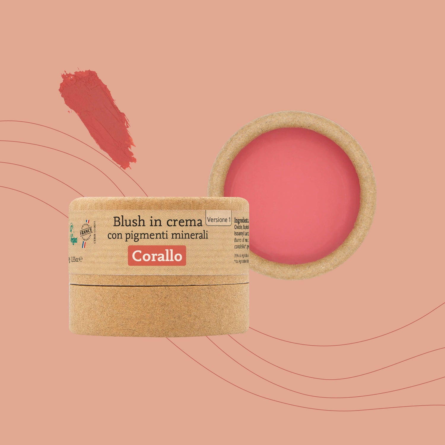 Blush in crema con pigmenti minerali corallo