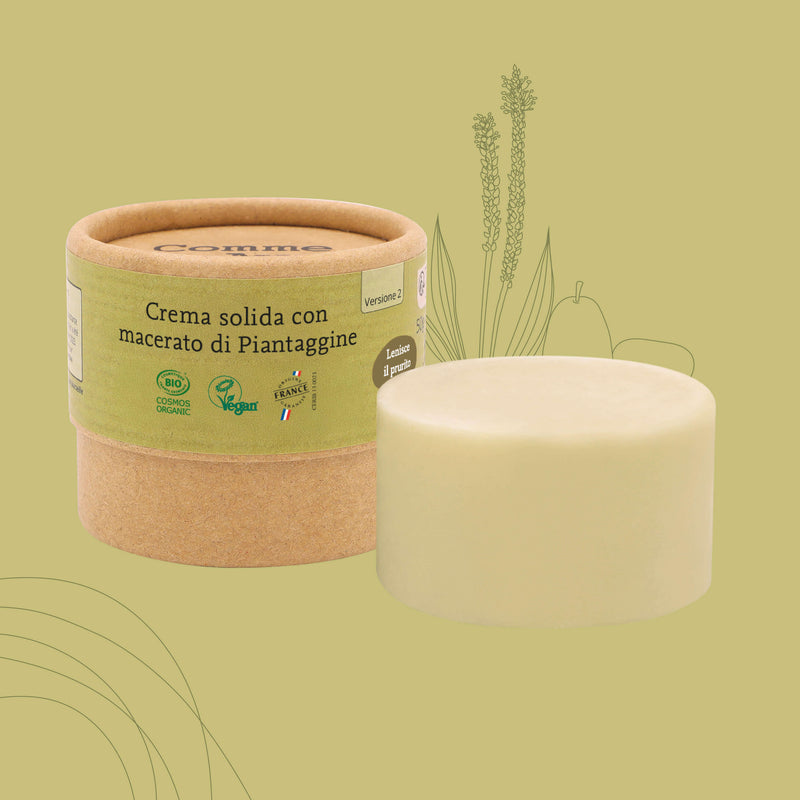 Crema solida lenitiva al macerato di piantaggine