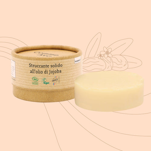 Struccante solido e biologico con olio di jojoba