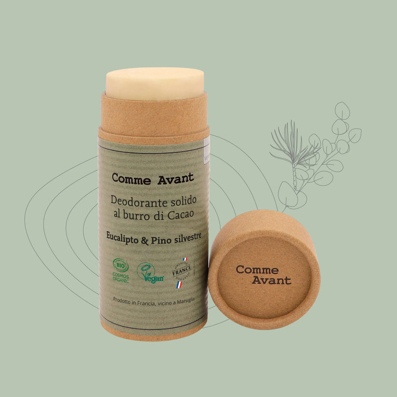 Deodorante solido al burro di cacao eucalipto e pino silvestre
