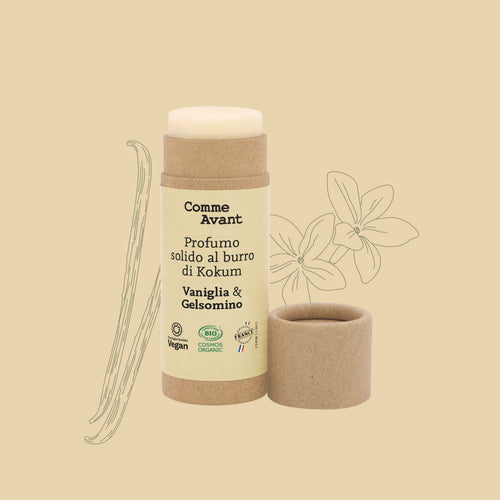 Profumo solido in stick vaniglia e gelsomino
