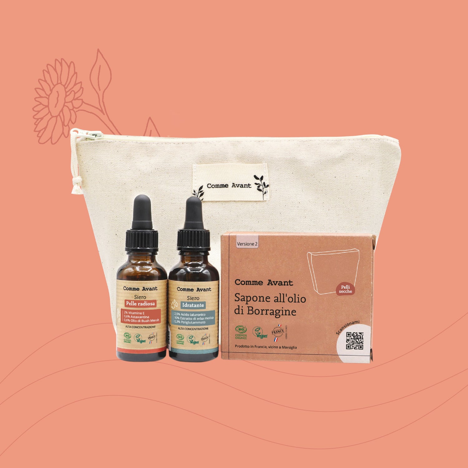 Cofanetto skincare per pelle sana e luminosa