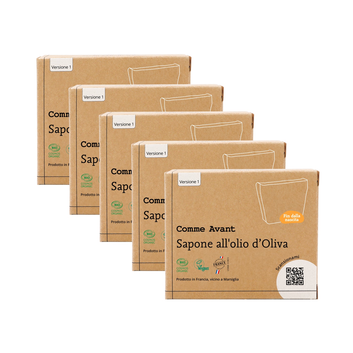 Sapone biologico all'olio d'oliva Comme Avant