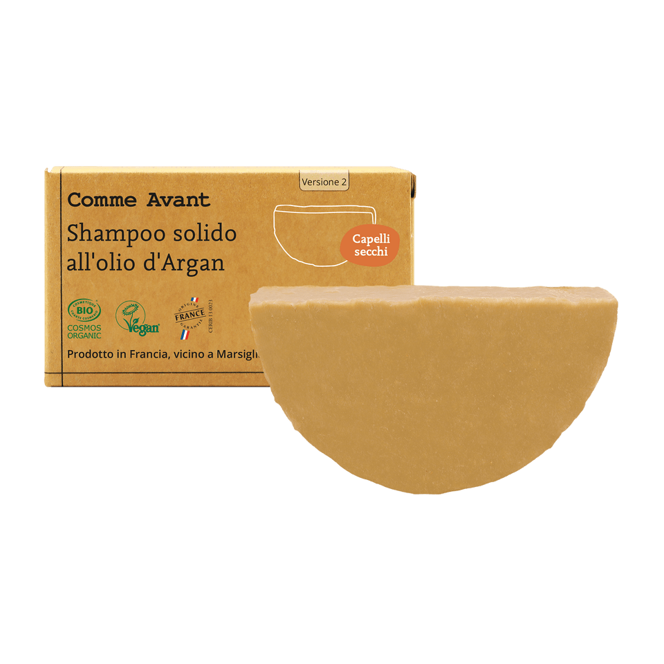 Versione 2 dello shampoo solido all'olio d'Argan
