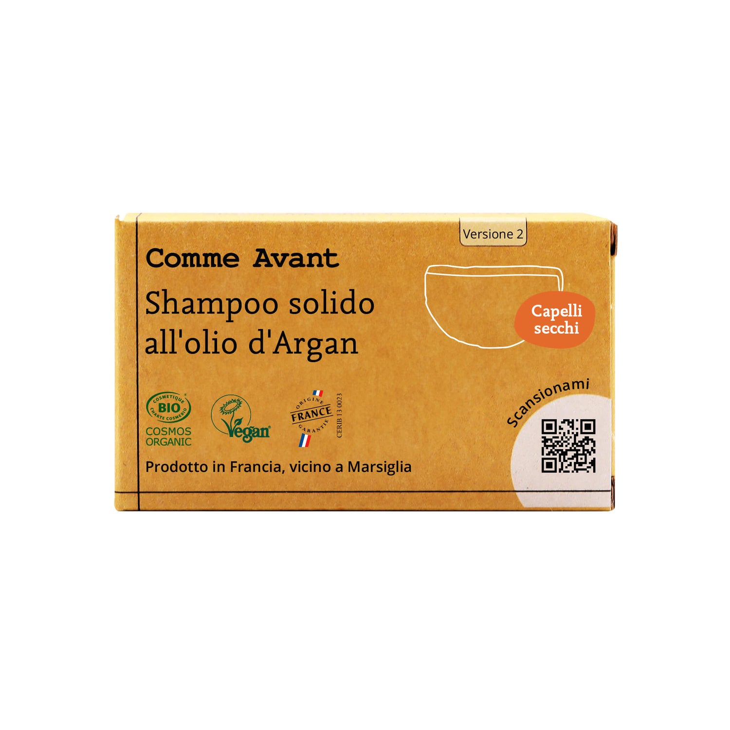 Shampoo biologico e naturale per capelli secchi