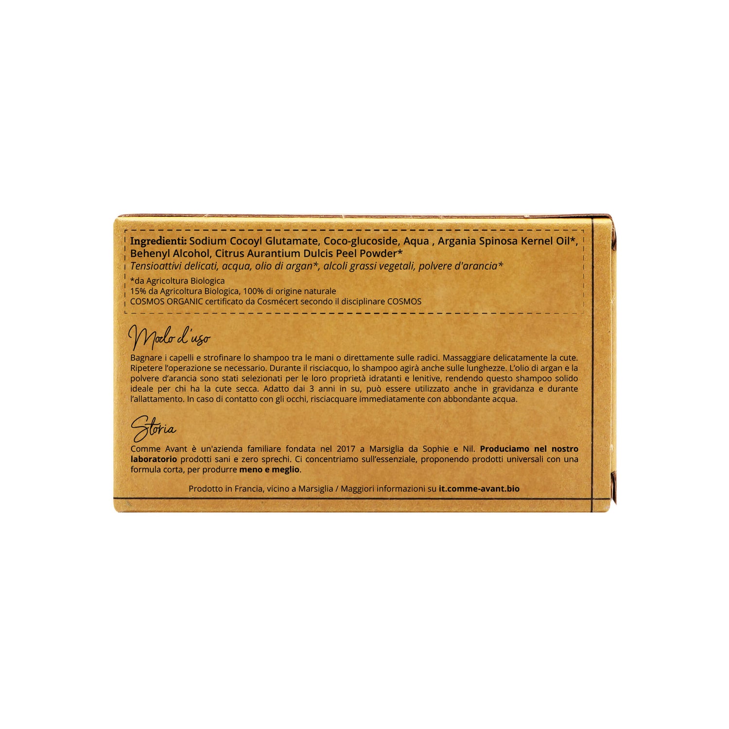 Shampoo biologico per capelli secchi