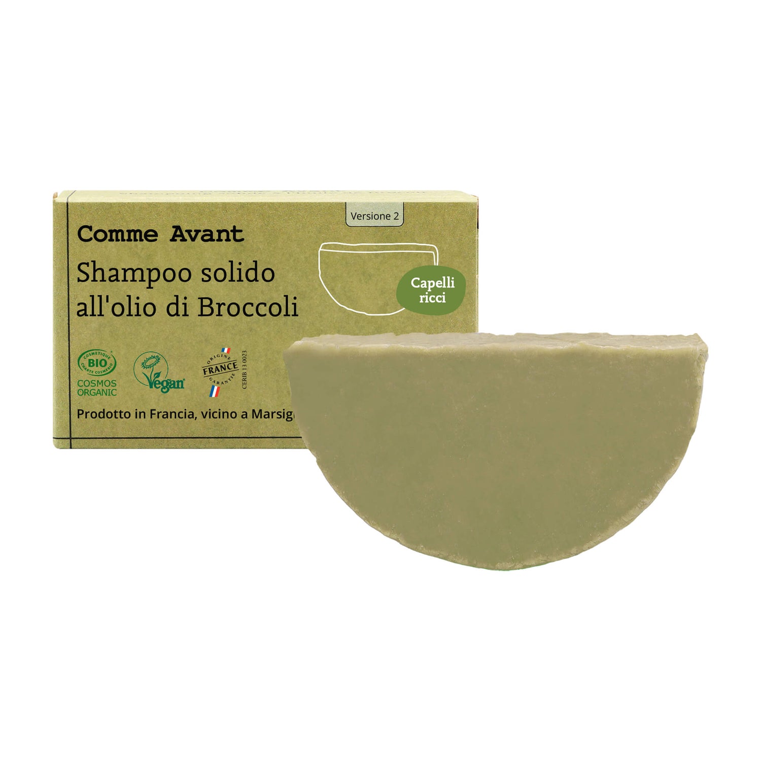 Shampoo solido all'olio di broccoli Comme Avant