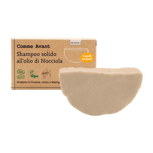 Shampoo solido all'olio di nocciola per capelli normali