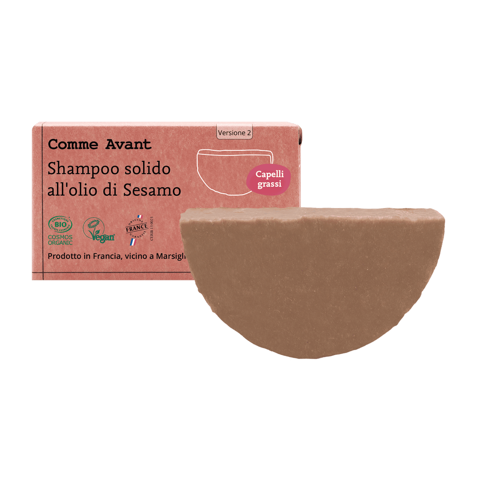 Shampoo solido all'olio di sesamo per capelli grassi Comme Avant