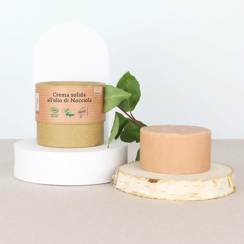 Crema solida anti imperfezioni con olio di nocciola