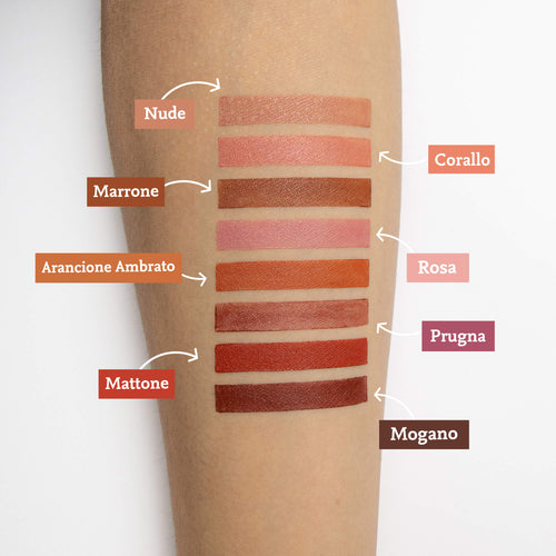 Swatch tonalità di rossetti Comme Avant