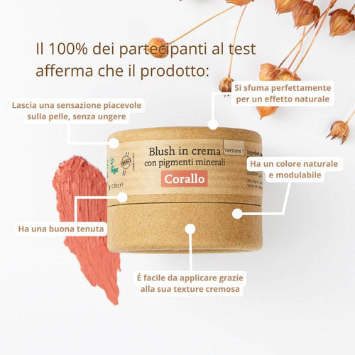 Blush in crema con pigmenti minerali 