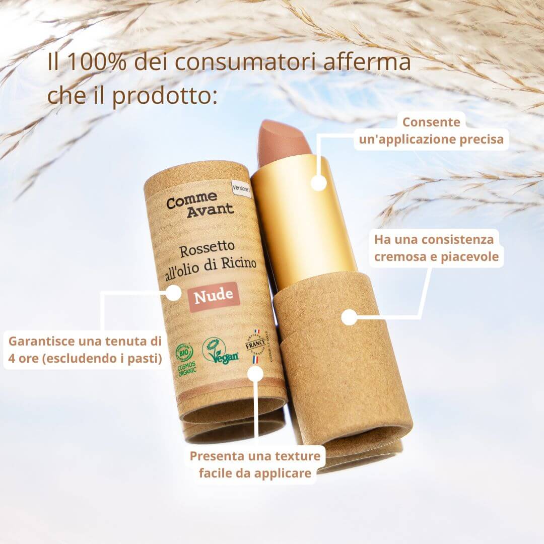 Rossetto all'olio di ricino Comme Avant