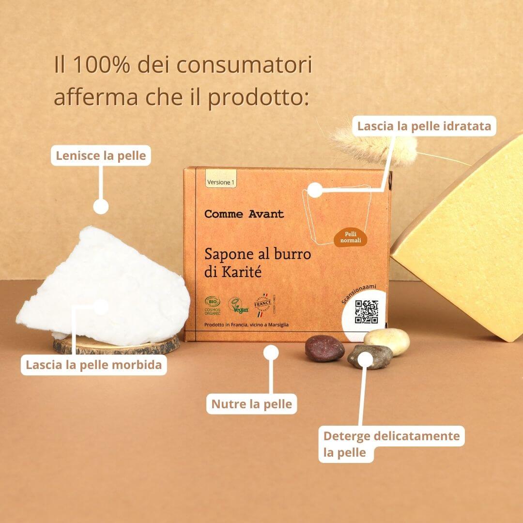 Sapone al burro di karité per lenire la pelle ed idratare